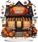 DIY 5D Tabletop Diamond Art Painting Kit – Halloween Candy Shop, Desktop Ornament with Special-Shaped Rhinestones